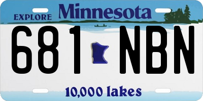 MN license plate 681NBN