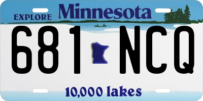 MN license plate 681NCQ