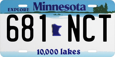 MN license plate 681NCT
