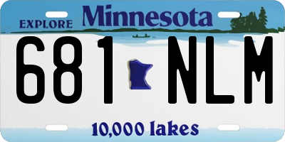 MN license plate 681NLM