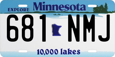 MN license plate 681NMJ