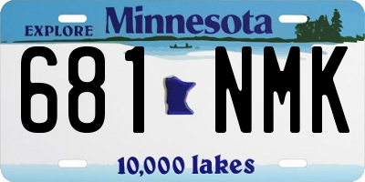 MN license plate 681NMK