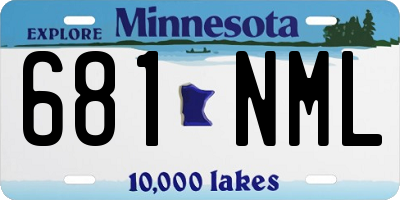 MN license plate 681NML