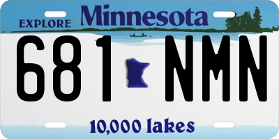MN license plate 681NMN