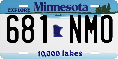 MN license plate 681NMO