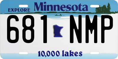MN license plate 681NMP