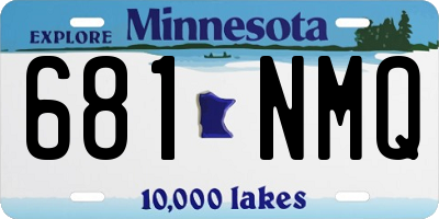MN license plate 681NMQ