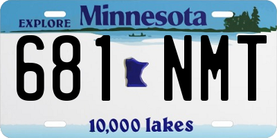 MN license plate 681NMT