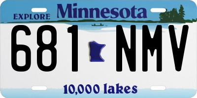 MN license plate 681NMV