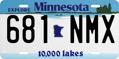 MN license plate 681NMX