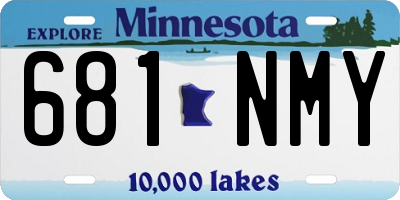 MN license plate 681NMY