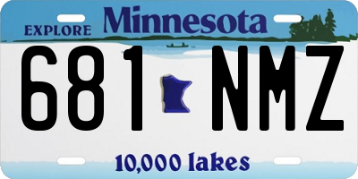MN license plate 681NMZ