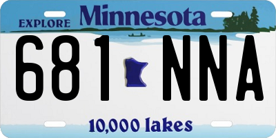 MN license plate 681NNA