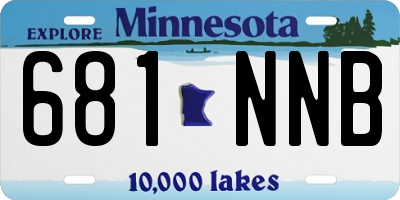 MN license plate 681NNB