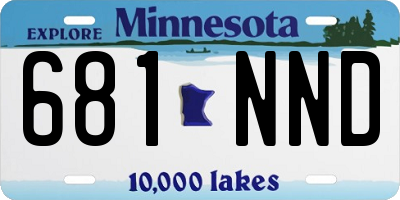 MN license plate 681NND