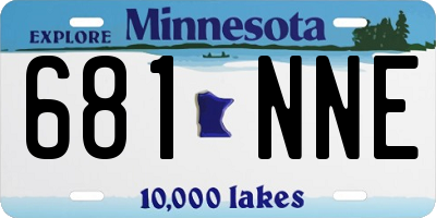 MN license plate 681NNE