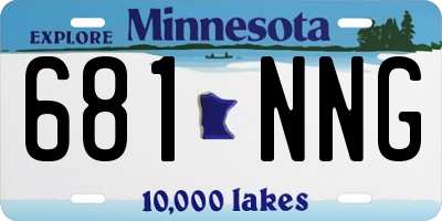 MN license plate 681NNG