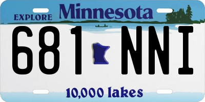 MN license plate 681NNI