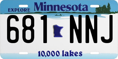 MN license plate 681NNJ