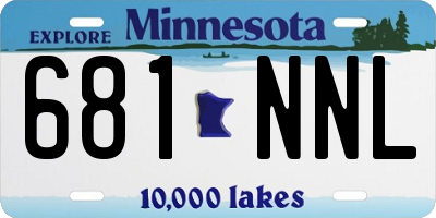 MN license plate 681NNL