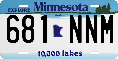 MN license plate 681NNM