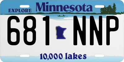 MN license plate 681NNP