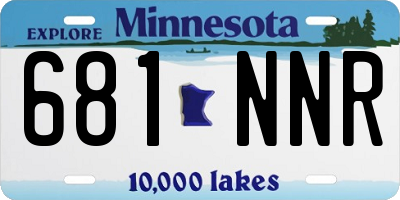 MN license plate 681NNR