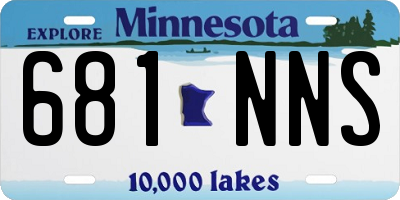 MN license plate 681NNS