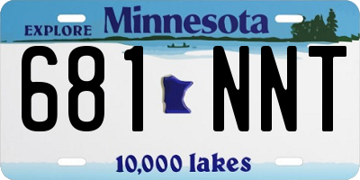MN license plate 681NNT