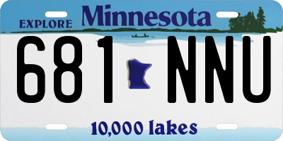 MN license plate 681NNU