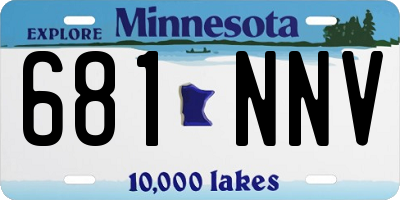 MN license plate 681NNV
