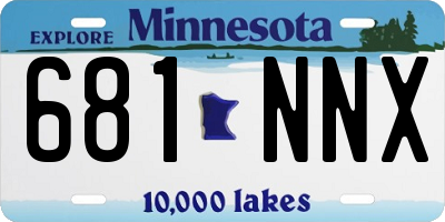 MN license plate 681NNX