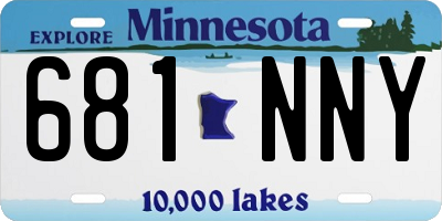 MN license plate 681NNY