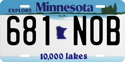 MN license plate 681NOB