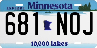 MN license plate 681NOJ