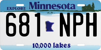 MN license plate 681NPH