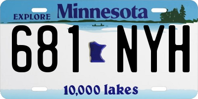MN license plate 681NYH