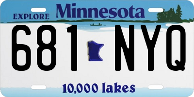 MN license plate 681NYQ