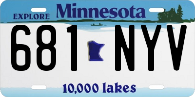 MN license plate 681NYV