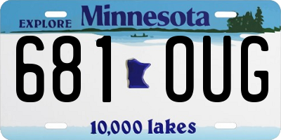 MN license plate 681OUG
