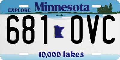 MN license plate 681OVC