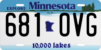 MN license plate 681OVG