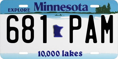 MN license plate 681PAM