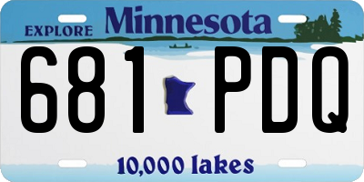 MN license plate 681PDQ