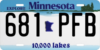 MN license plate 681PFB