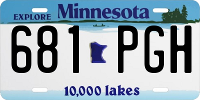 MN license plate 681PGH