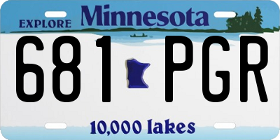 MN license plate 681PGR