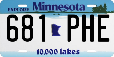 MN license plate 681PHE