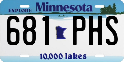 MN license plate 681PHS