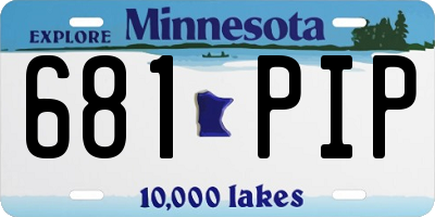 MN license plate 681PIP